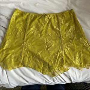 Urban Outfitters Mary Lace Low-Rise Mini Skirt